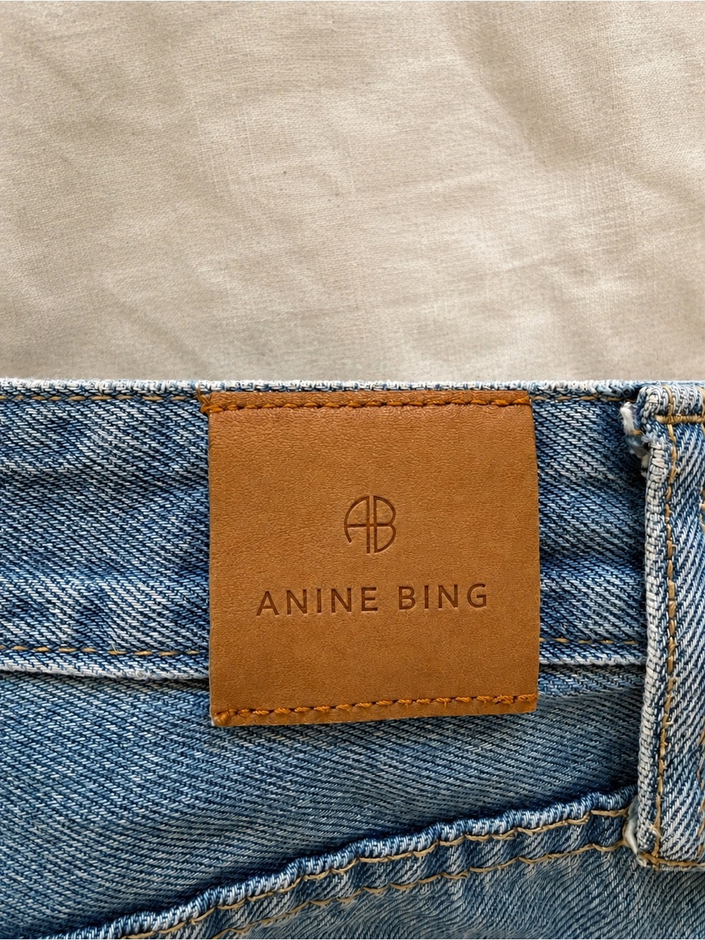 Anine Bing Light Blue Straight-Leg Jeans - Picture 7 of 7